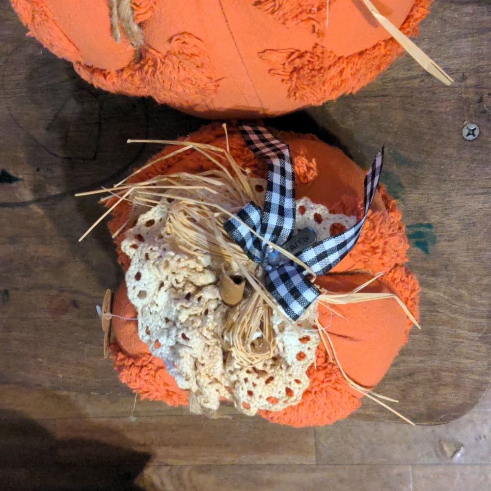 Fabric Handmade Pumpkins - Picture 2 of 3